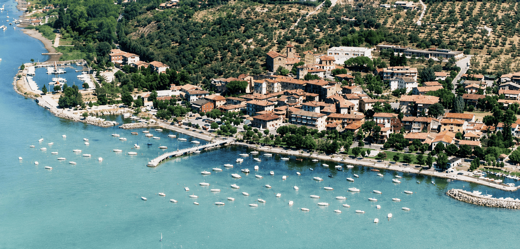 San Feliciano on Lake Trasimeno, aerial view